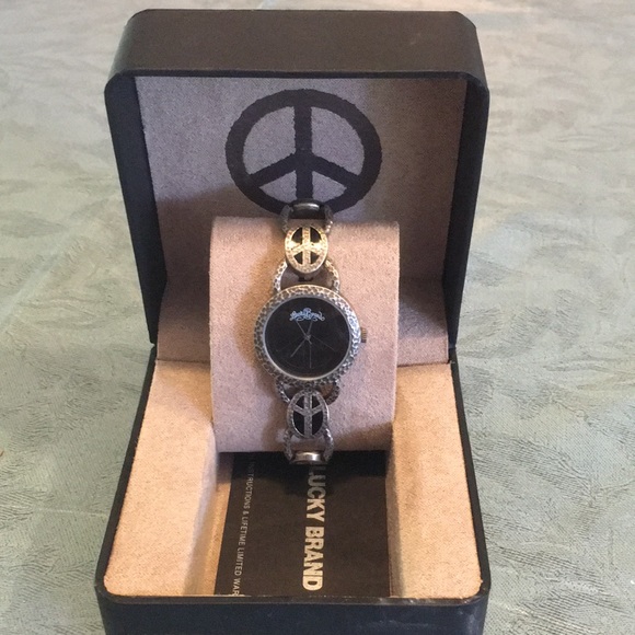 Lucky Brand Peace/Love Watch NEW UniSex adjustable a Beautiful & hip Timepiece. - Picture 5 of 8